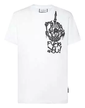 Футболка с круглым вырезом SS PHILIPP PLEIN, белый