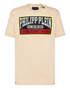 Футболка с круглым вырезом SS PP1978 Philipp Plein, бежевый