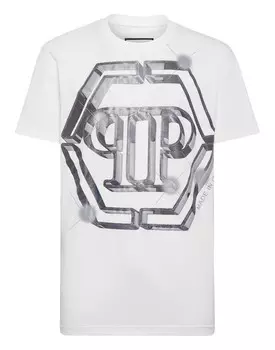 Футболка с круглым вырезом SS PP Glass Philipp Plein, белый