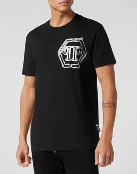 Футболка с круглым вырезом SS PP Glass Philipp Plein, черный