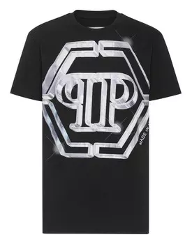Футболка с круглым вырезом SS PP Glass Philipp Plein, черный