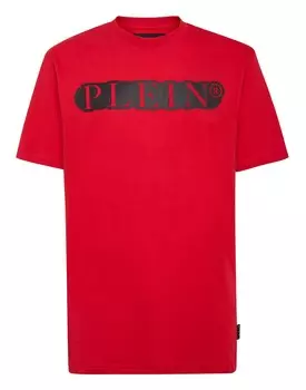 Футболка с круглым вырезом SS Принт с эффектом спрея Philipp Plein TM, красный