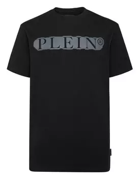 Футболка с круглым вырезом SS Принт с эффектом спрея Philipp Plein TM, черный