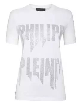 Футболка с круглым вырезом SS Rock PP PHILIPP PLEIN, белый