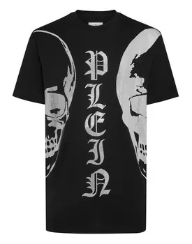 Футболка с круглым вырезом SS с кристаллами Philipp Plein, цвет Black / White