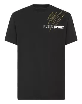 Футболка с круглым вырезом SS Scratch Plein Sport, цвет Black / Gold