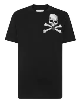 Футболка с круглым вырезом SS Skull&Bones Philipp Plein, черный