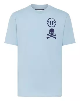 Футболка с круглым вырезом SS Skull&Bones Philipp Plein, цвет Light Blue