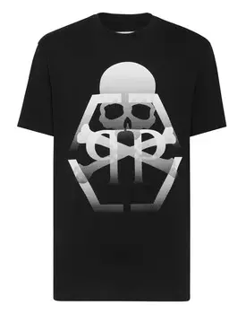 Футболка с круглым вырезом SS Skull&Bones Philipp Plein, черный