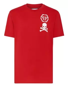 Футболка с круглым вырезом SS Skull&Bones Philipp Plein, красный