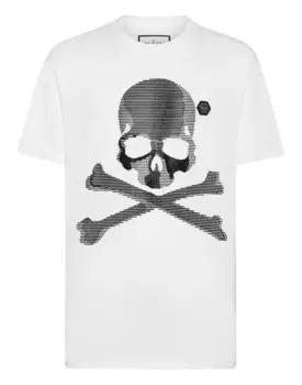Футболка с круглым вырезом SS Skull&Bones Philipp Plein, белый