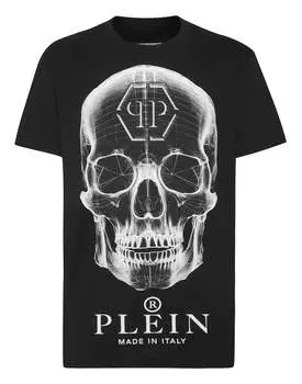 Футболка с круглым вырезом SS Skull PHILIPP PLEIN, черный