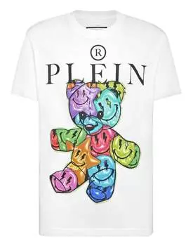 Футболка с круглым вырезом SS Smile PHILIPP PLEIN, белый