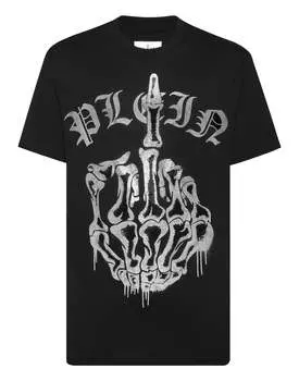 Футболка с круглым вырезом SS Stones Iconic Plein PHILIPP PLEIN, черный