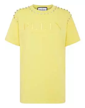Футболка с круглым вырезом SS Stones PHILIPP PLEIN, желтый