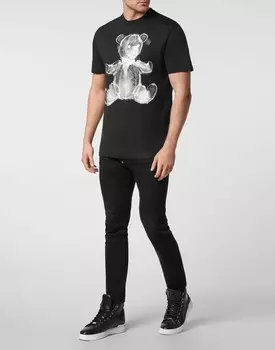 Футболка с круглым вырезом SS Teddy Bear Philipp Plein, черный
