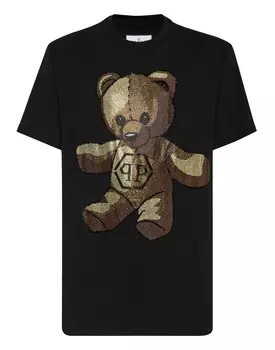 Футболка с круглым вырезом SS Teddy Bear Philipp Plein, черный
