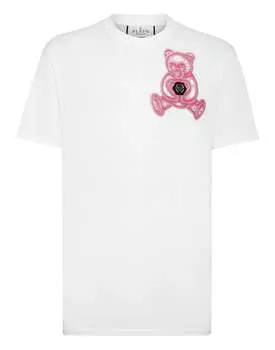 Футболка с круглым вырезом SS Teddy Bear PHILIPP PLEIN, белый