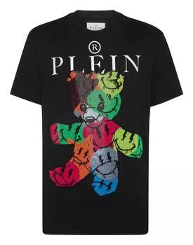 Футболка с круглым вырезом SS Teddy Bear PHILIPP PLEIN, черный