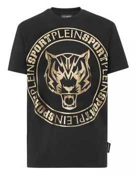 Футболка с круглым вырезом SS Tiger Plein Sport, цвет Black / Gold