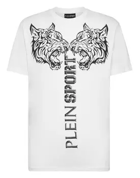 Футболка с круглым вырезом SS Tiger Plein Sport, цвет White / Black