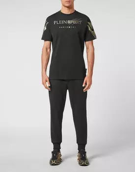 Футболка с круглым вырезом SS Tiger Plein Sport, цвет Black / Gold