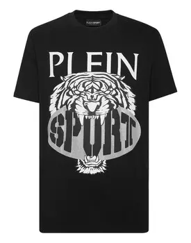 Футболка с круглым вырезом SS Tiger Plein Sport, цвет Black / White