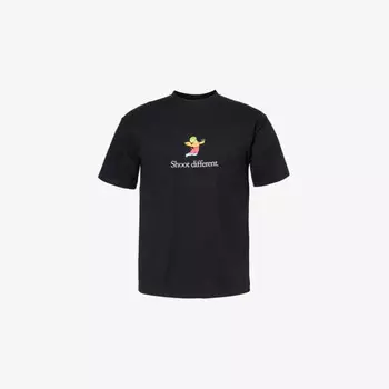 Футболка с круглым вырезом, стандартного кроя из хлопкового джерси Places + Faces, черный