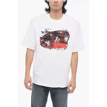 Футболка с круглым вырезом T-WASH-L17 с принтом Diesel, White