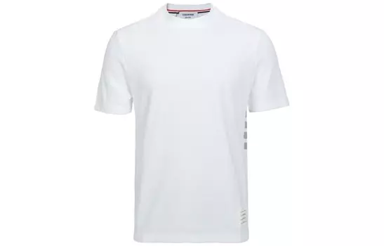 Футболка с круглым вырезом Thom Browne, белый