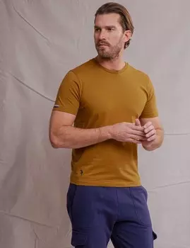Футболка с круглым вырезом U.S. Polo Assn. Supima Cotton, золотисто-коричневый
