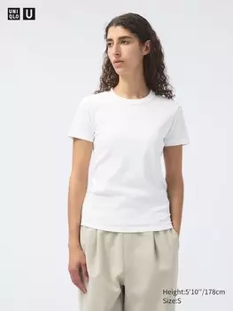 Футболка с круглым вырезом Uniqlo, белый