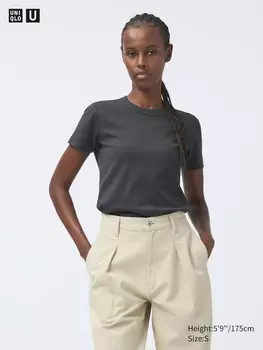 Футболка с круглым вырезом Uniqlo, цвет 08 серый