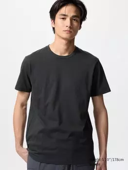 Футболка с круглым вырезом Uniqlo, цвет 09 черный