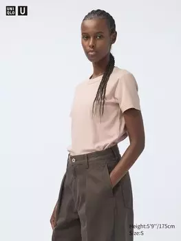 Футболка с круглым вырезом Uniqlo, цвет 12 розовый