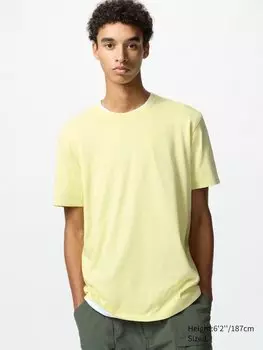 Футболка с круглым вырезом Uniqlo, цвет 42 желтый