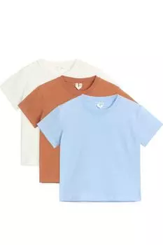 Футболка с круглым вырезом, в наборе 3 шт Arket, синий
