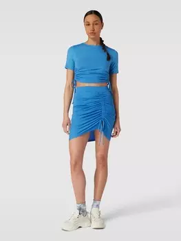 Футболка с круглым вырезом в рубчик модель «NEORA» Pieces, синий