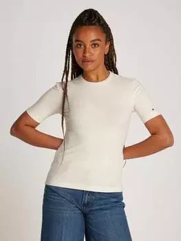 Футболка с круглым вырезом в рубчик Tommy Hilfiger, цвет Calico