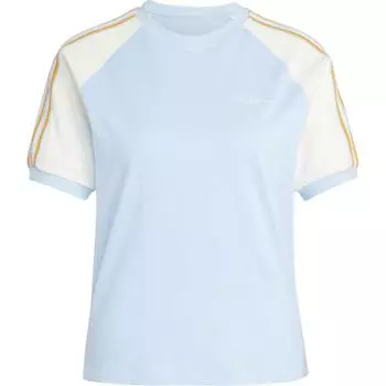 Футболка с круглым вырезом в стиле 80-х Adidas Originals, розовый/синий