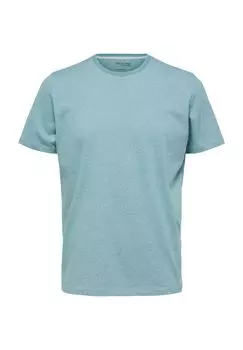 Футболка с круглым вырезом, заниженная линия плеча, мужская SELECTED, цвет Harbor