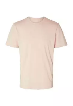 Футболка с круглым вырезом, заниженная линия плеча, мужская SELECTED, цвет Cameo R