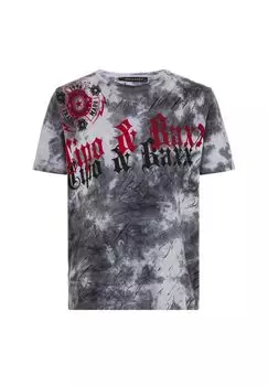 Футболка с крупным фирменным принтом CIPO & BAXX, антрацит