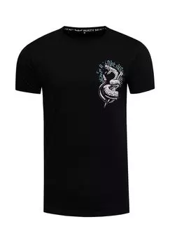 Футболка с крупным принтом на спине RUSTY NEAL, черный