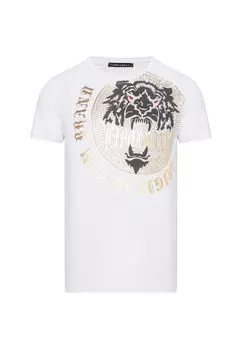 Футболка с крупным принтом спереди CIPO & BAXX, белый