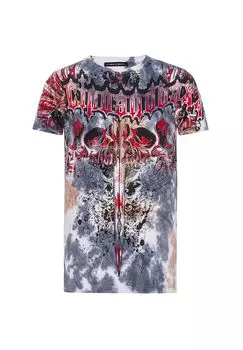 Футболка с крутым принтом спереди CIPO & BAXX, индиго