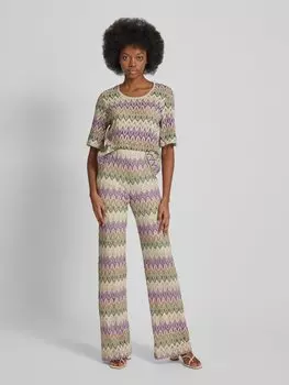 Футболка с кружевной отделкой по всей поверхности Be Pure Dutch, фиолетовый