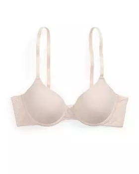 Футболка с кружевными вставками по бокам и бюстгальтером Demi Bra Polo Ralph Lauren, розовый