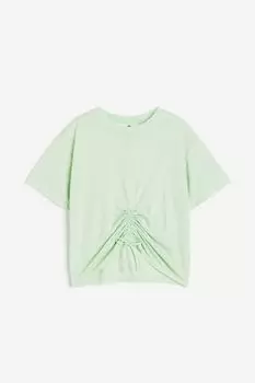 Футболка с кулиской H&M, зеленый