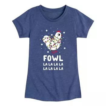 Футболка с курицей «Fowl Lalala» для девочек 7–16 лет Licensed Character